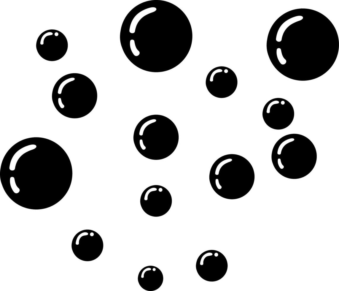 water bubble illustration with hand drawn doodle cartoon style vector