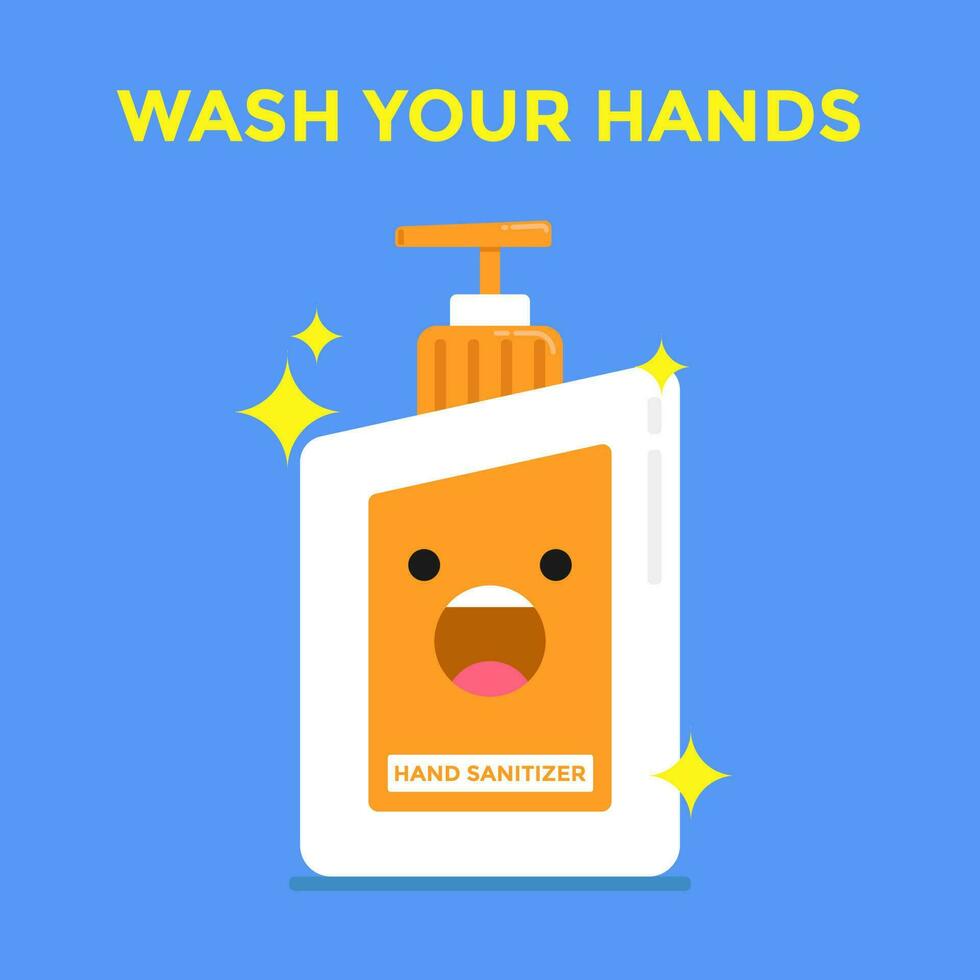 Illustration vector graphic of Wash Your Hand. Perfect for pandemic campaign, coronavirus campaign, healthy life poster, etc.