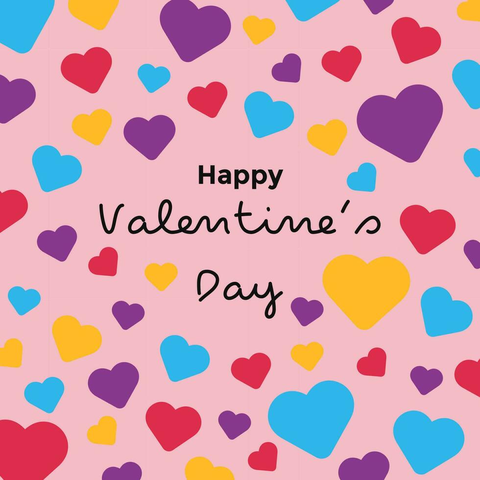 Crowd of Valentine's Day. Good for Valentine card, template, greeting, etc. vector