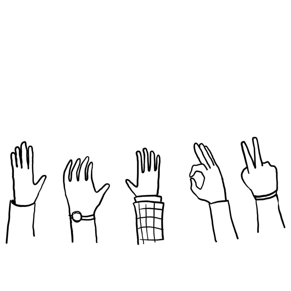 Applause hand drawn illustration with doodle style vector