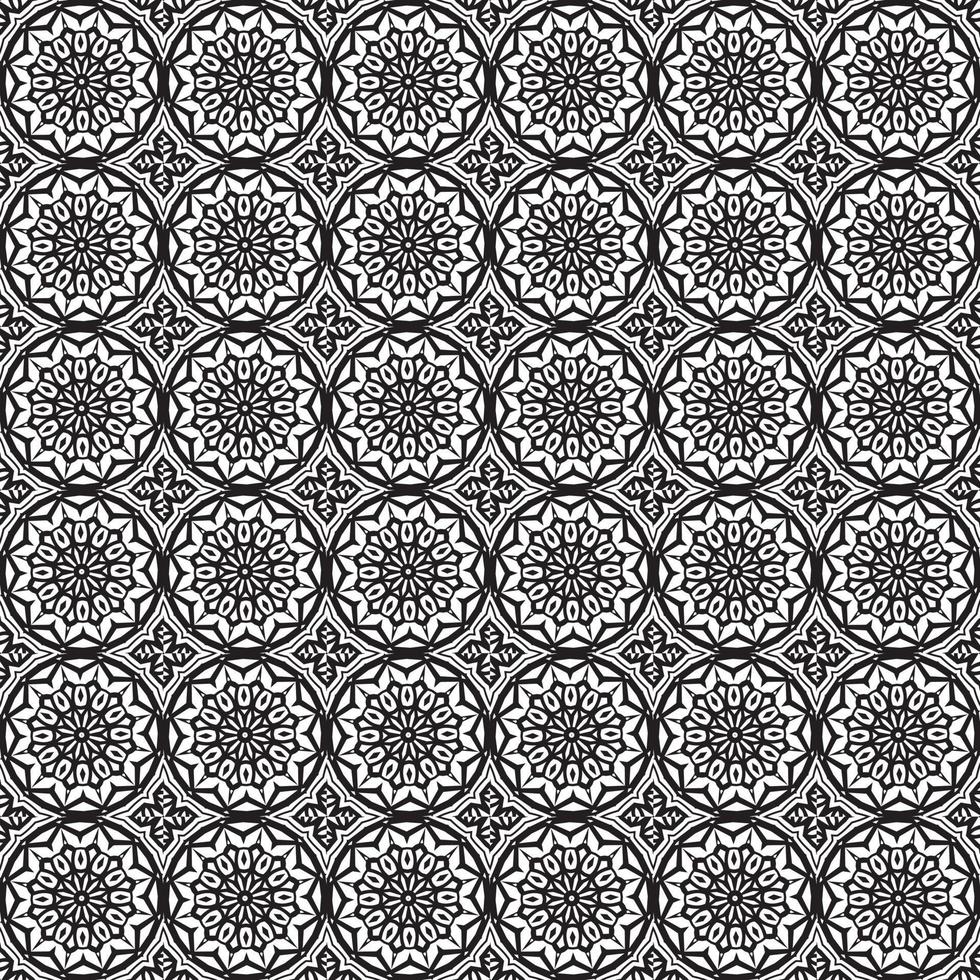 papel tapiz de mandala geométrico de fondo de patrón sin costuras de batik clásico. elegante motivo floral tradicional vector