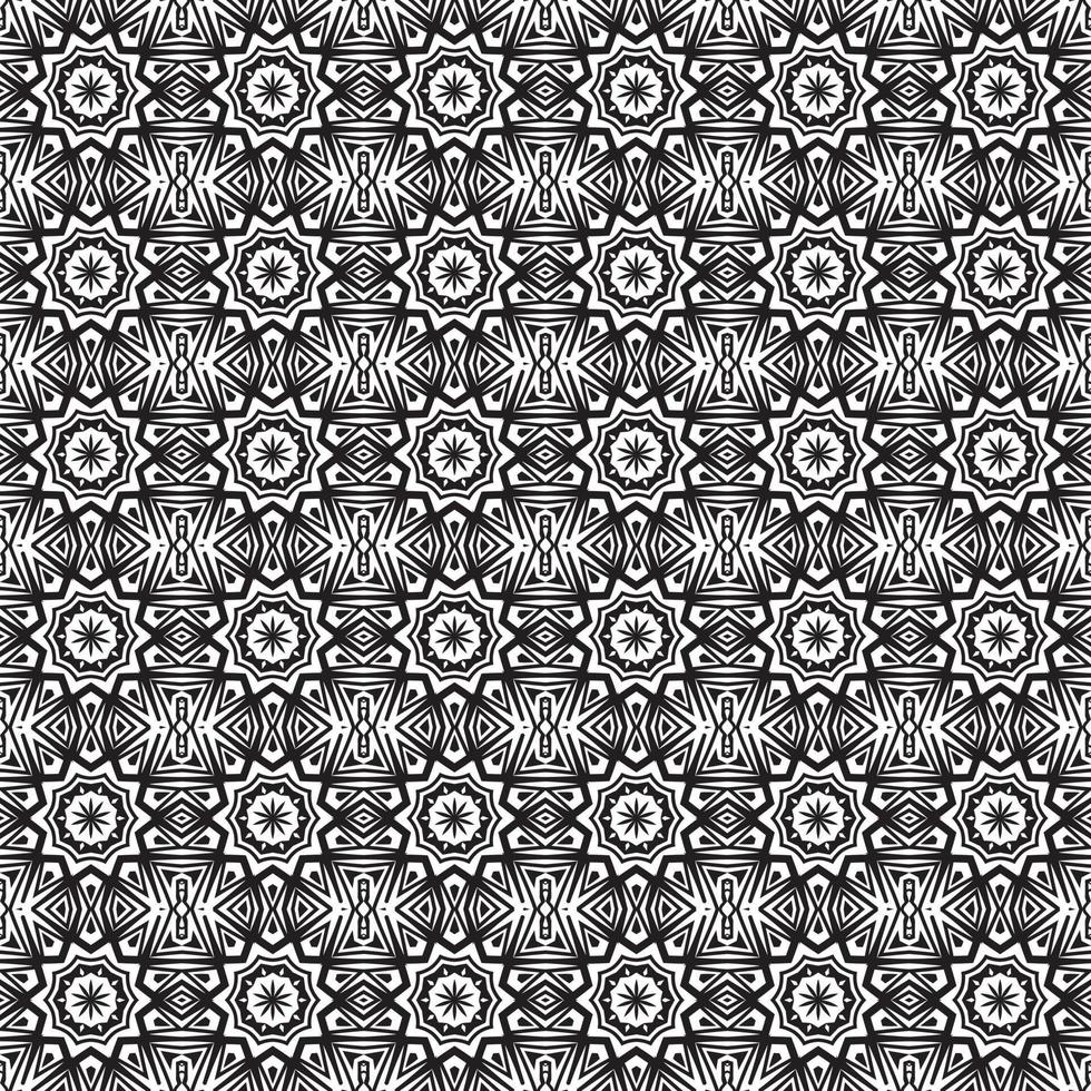 papel tapiz de mandala geométrico de fondo de patrón sin costuras de batik clásico. elegante motivo floral tradicional vector