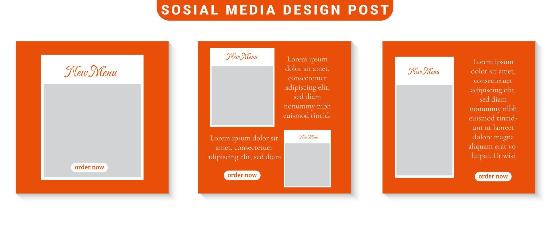 social media template post for promotion template post for ads vector