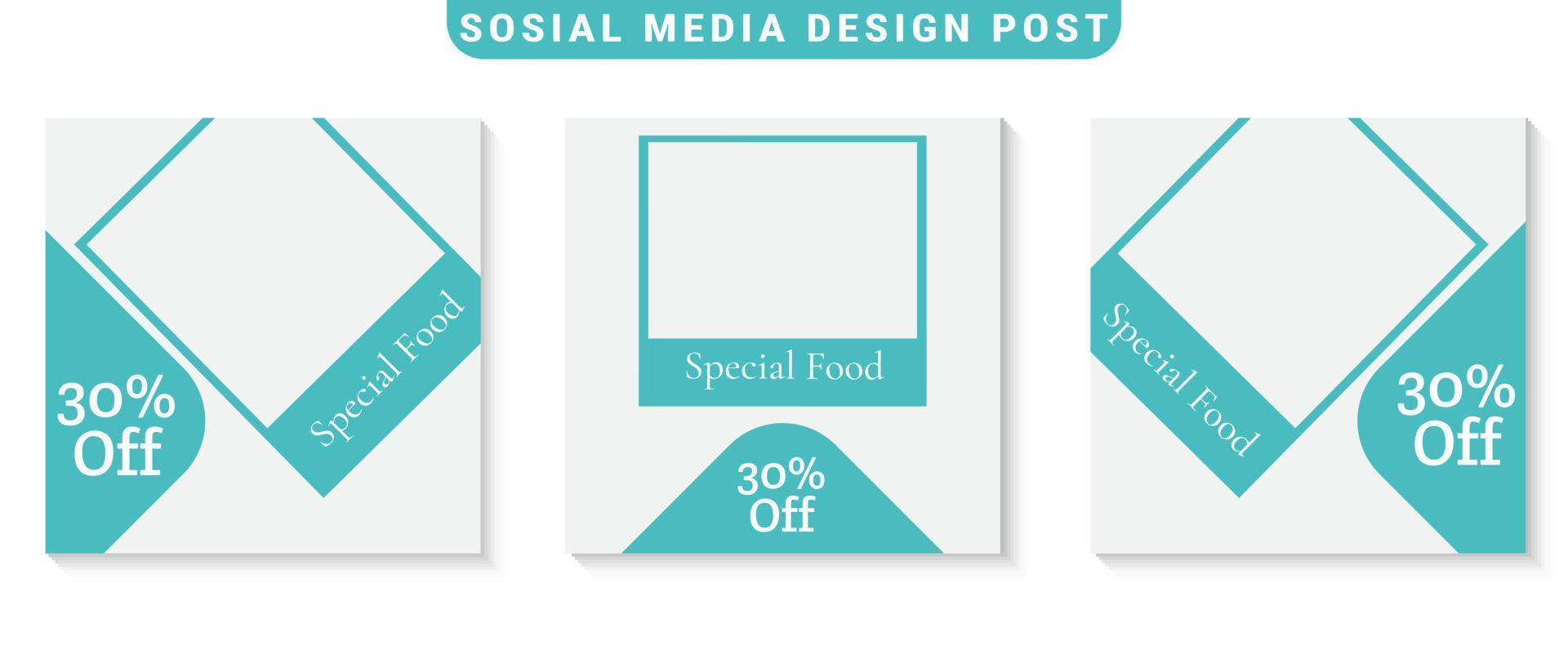 social media template post for promotion template post for ads vector