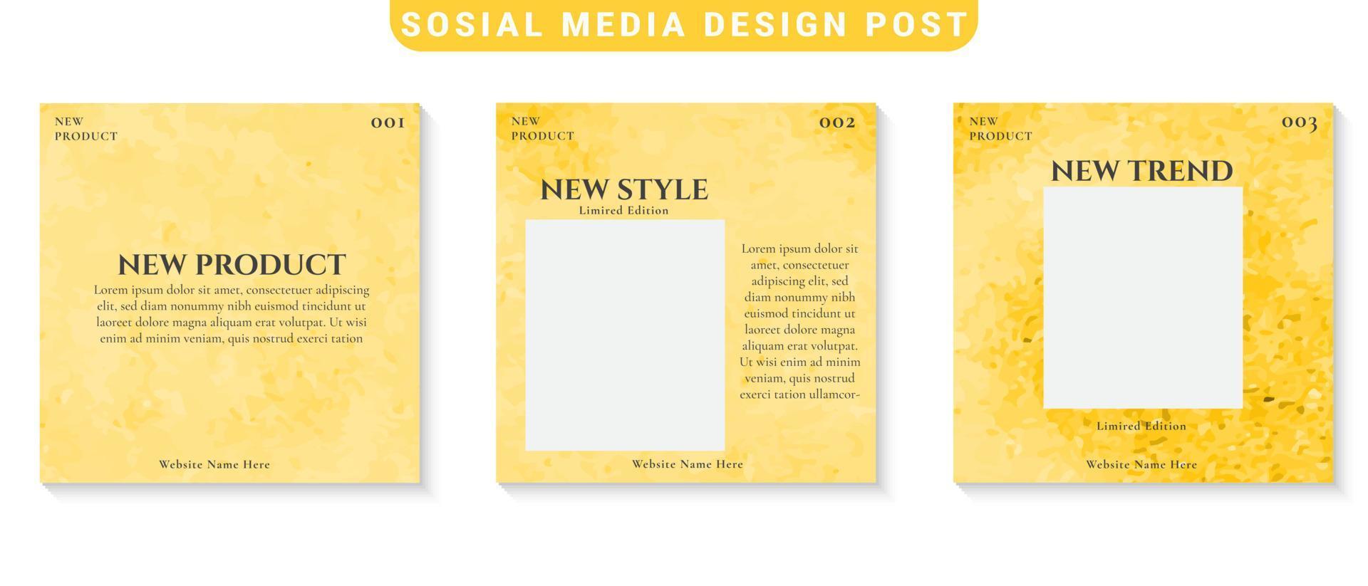 Modern Social Media Posts Template vector