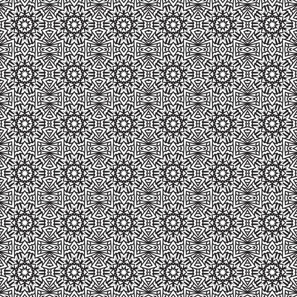 papel tapiz de mandala geométrico de fondo de patrón sin costuras de batik clásico. elegante motivo floral tradicional vector