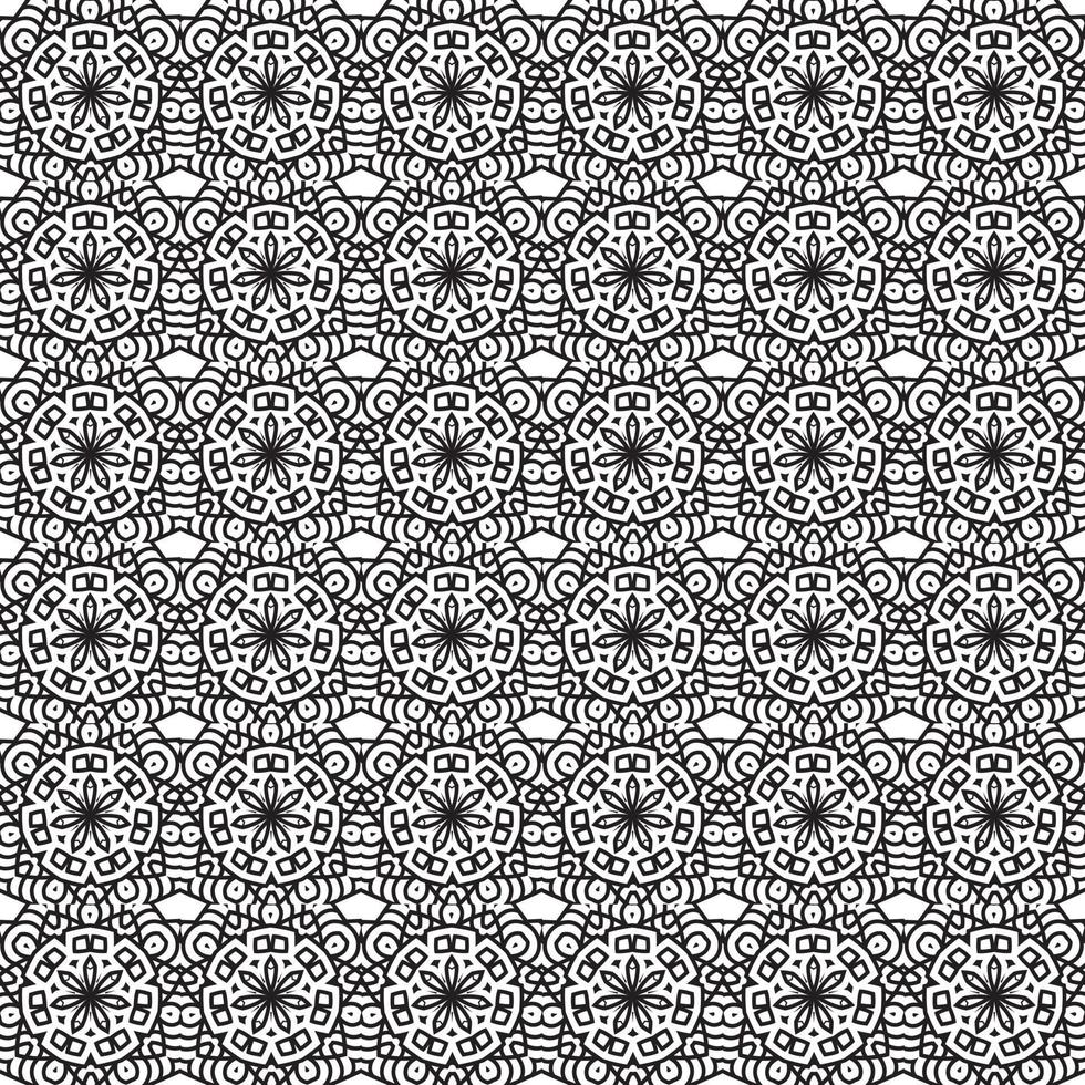 Classic batik seamless pattern background  geometric mandala wallpaper. elegant traditional floral motif vector