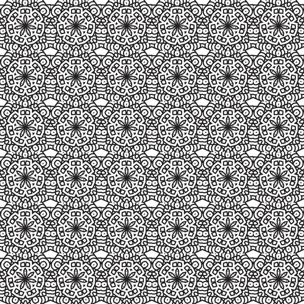 Classic batik seamless pattern background  geometric mandala wallpaper. elegant traditional floral motif vector