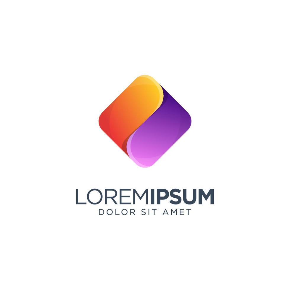 Square logo with gradient vector