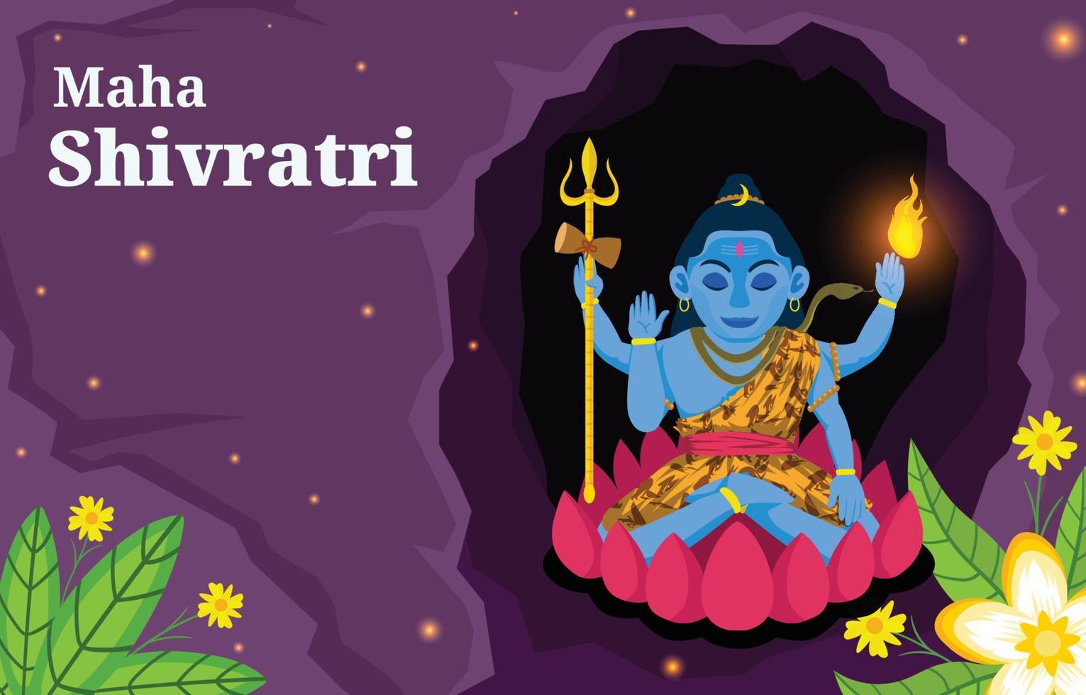 The Great God Shiva Background vector