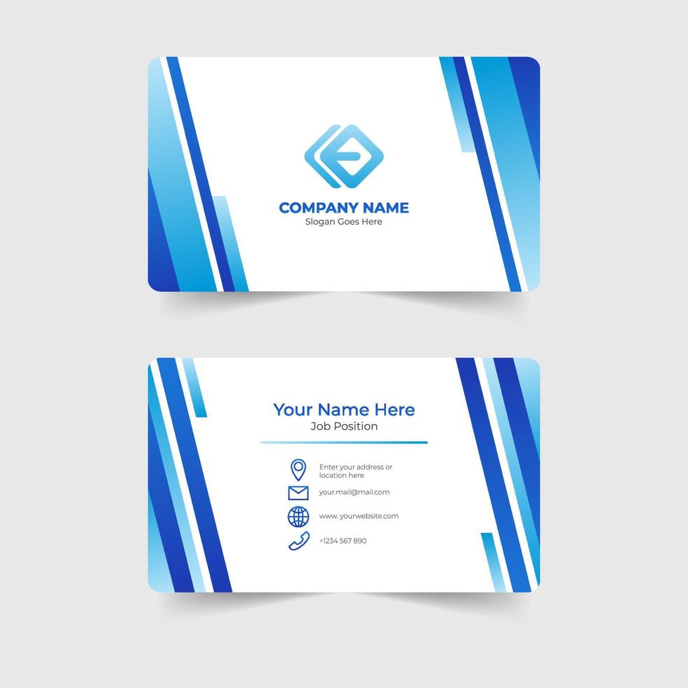 Corporate modern business card template design vector