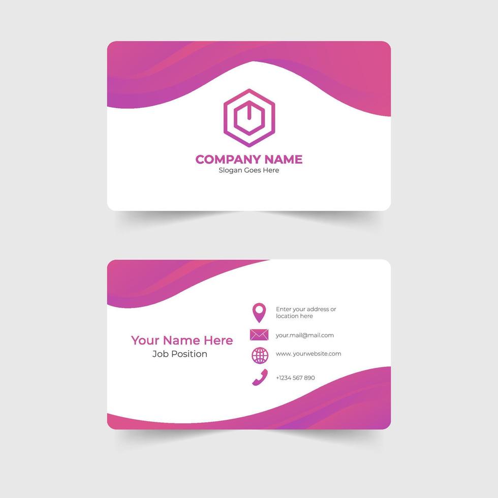 Corporate modern business card template design vector