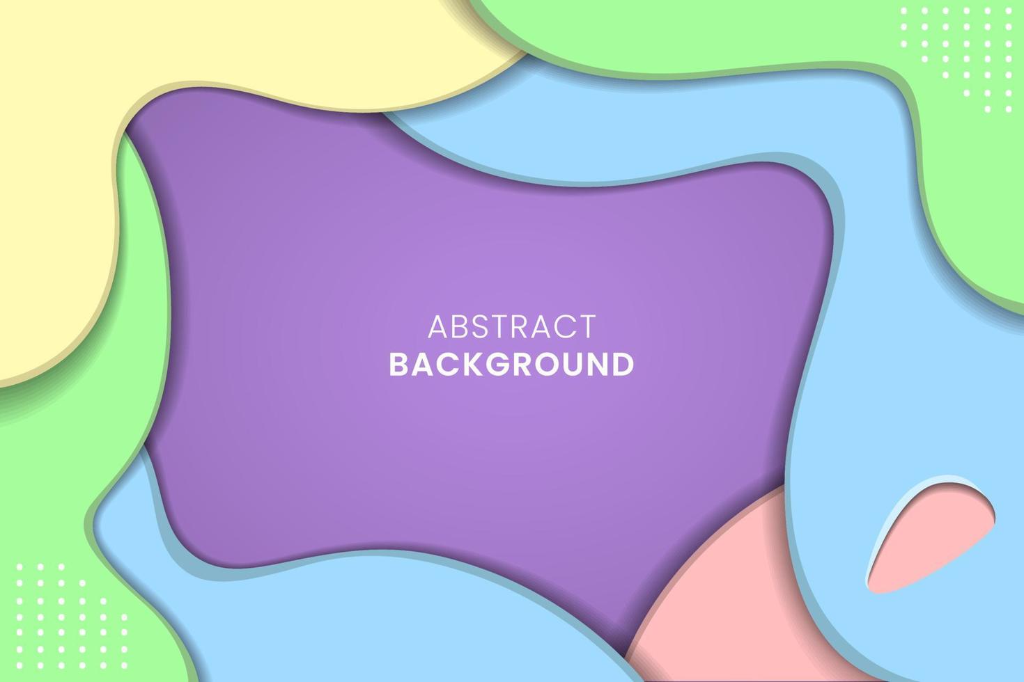 Abstract colorful background in paper cut style design vector
