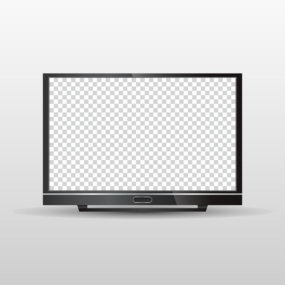 Blank LCD screen realistic design vector