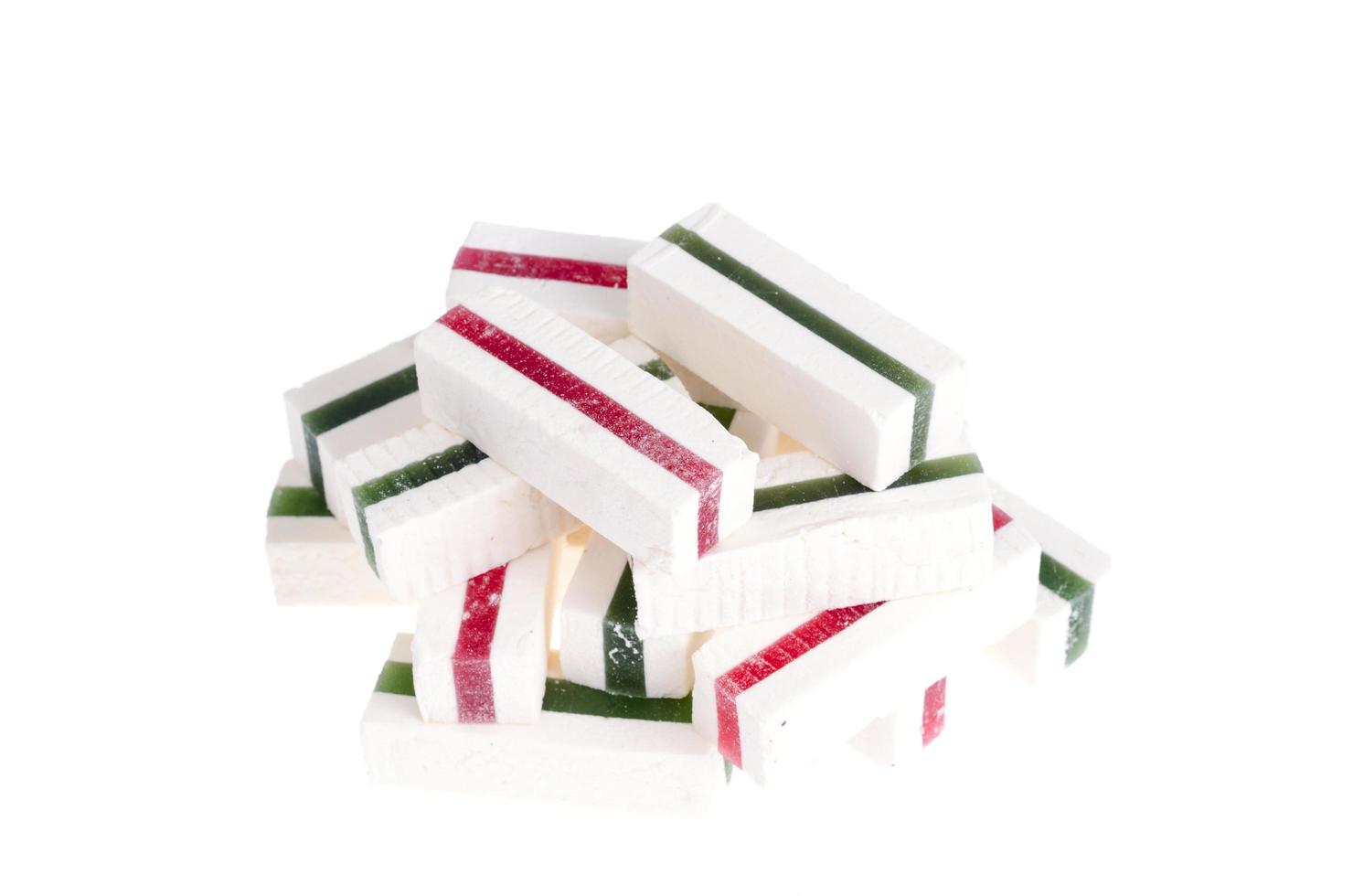 Homemade vanilla marshmallow bars.  Photo