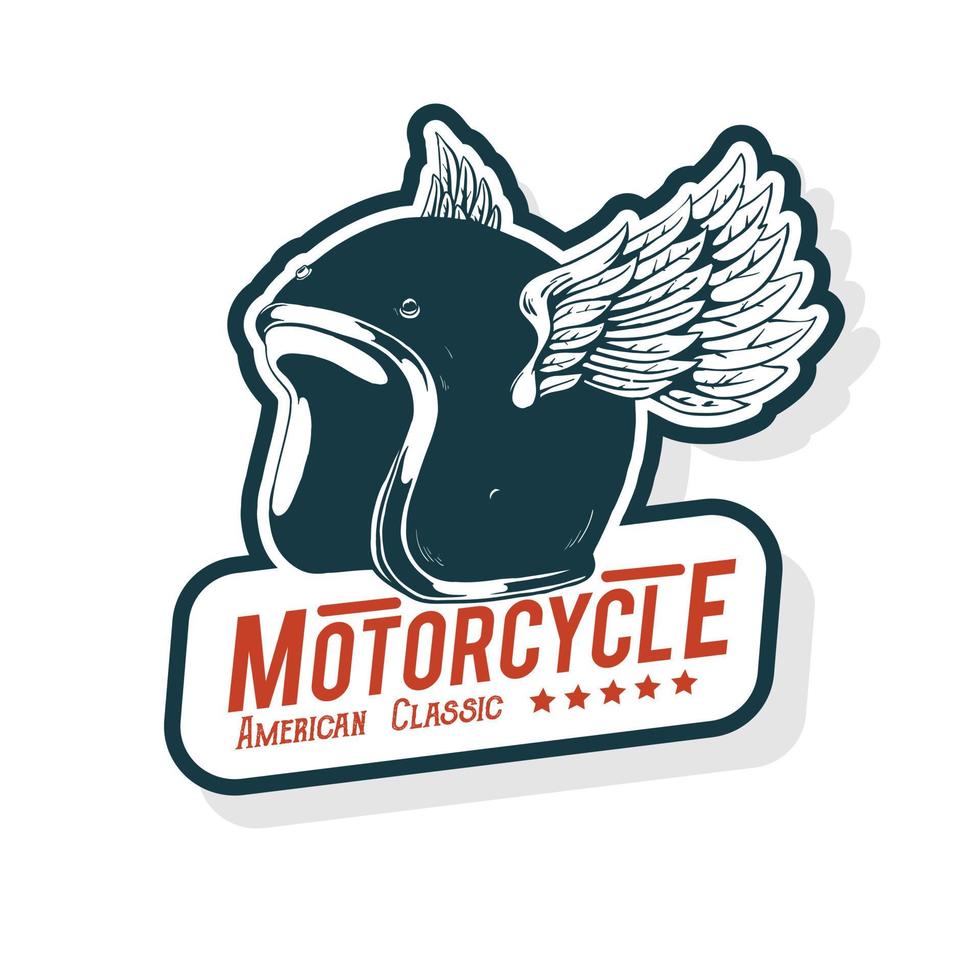 ilustración clásica de motocicleta para diseño de camiseta vector