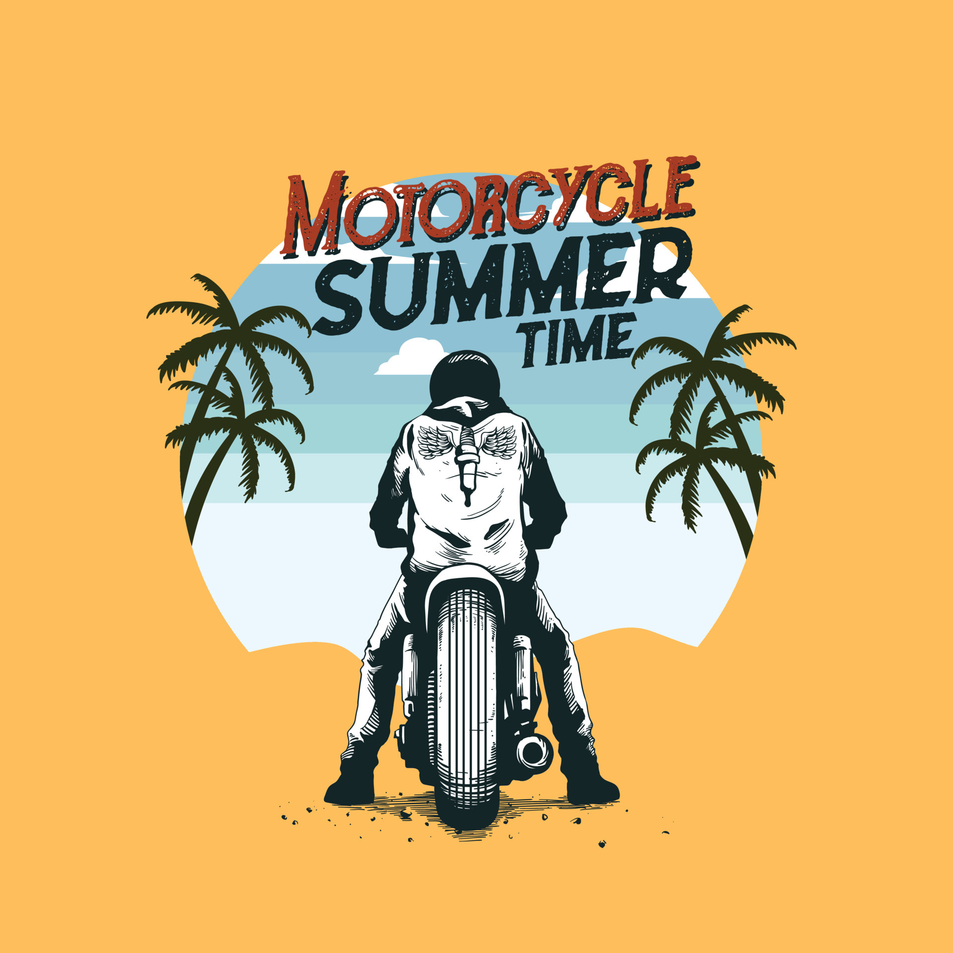 motorcyccle illustration for t-shirt design 5432309 Vector Art at Vecteezy