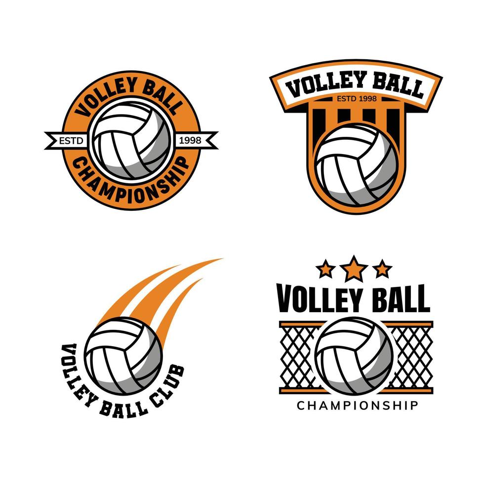 diseño de plantilla de logotipo de voleibol vector