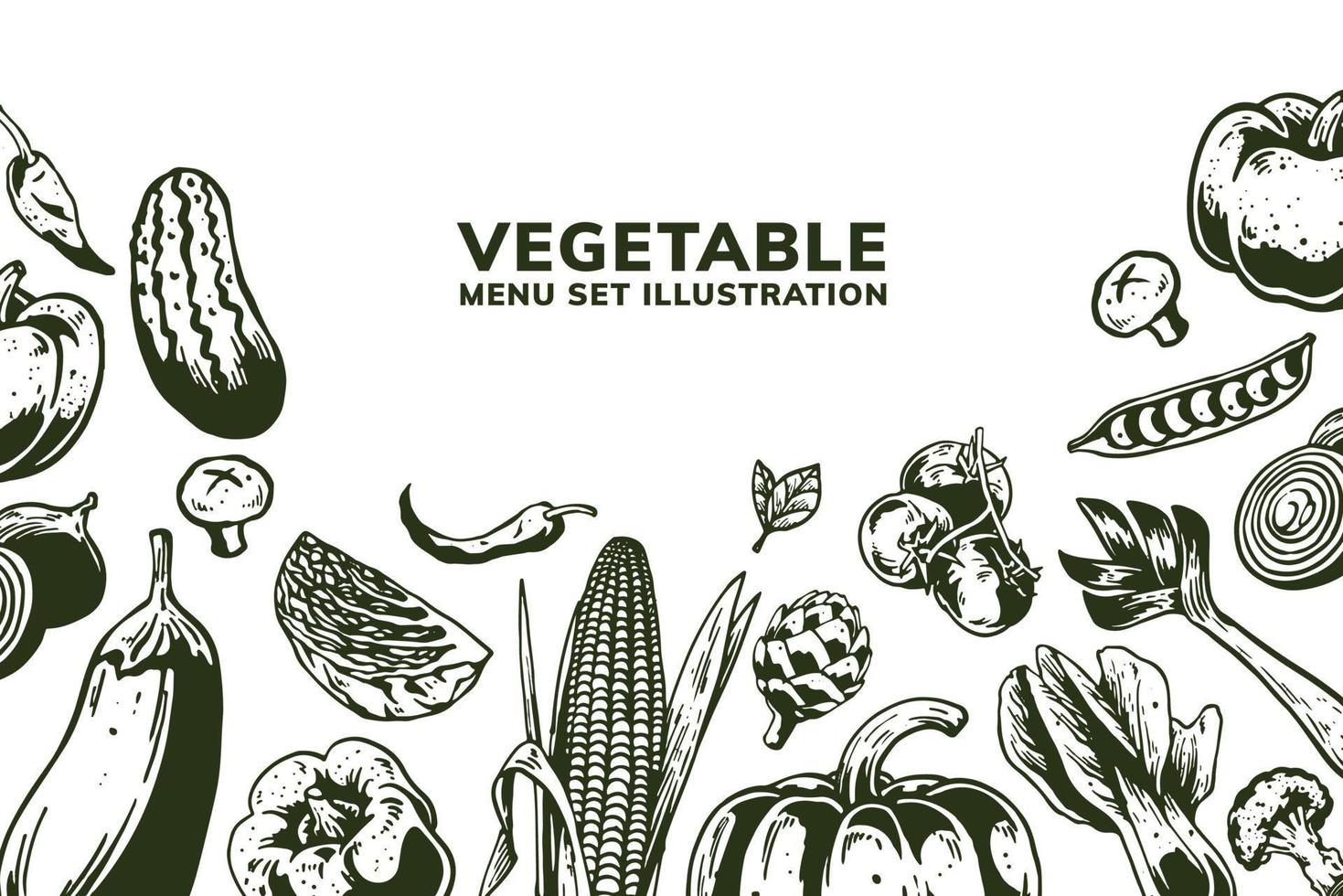 vegetable illustration for element design vector