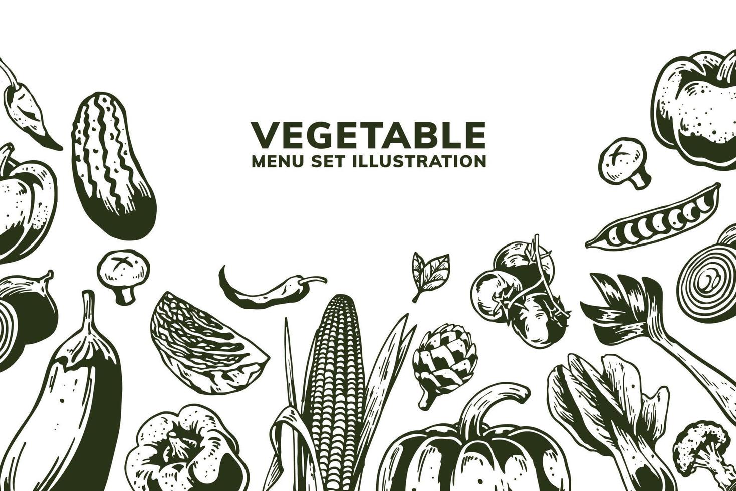 ilustración vegetal para el diseño de elementos vector