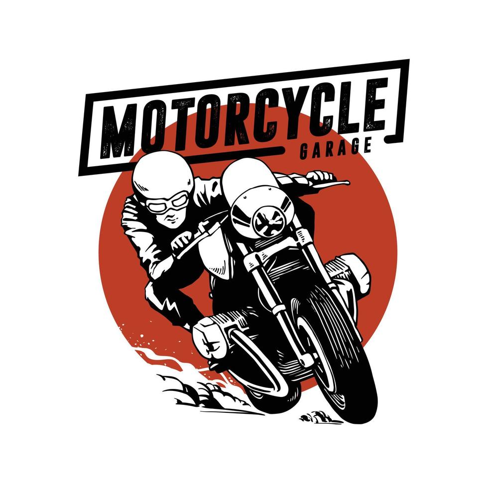 motorcyccle illustration for t-shirt design vector