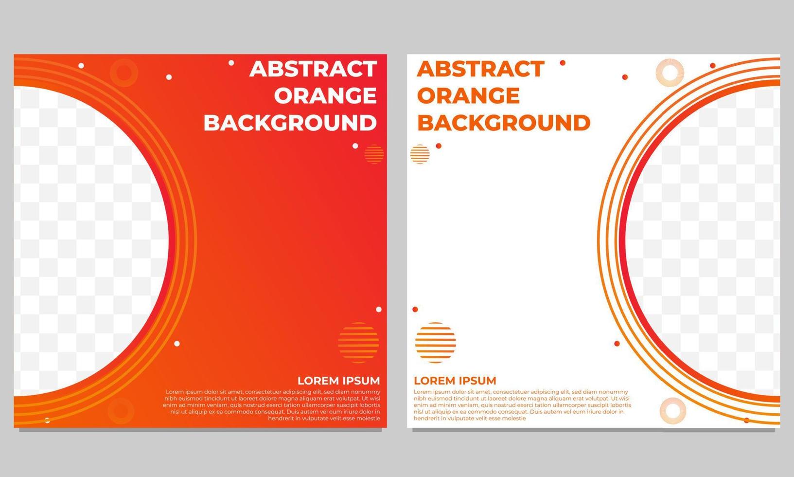 abstract orange gradient social media post template vector