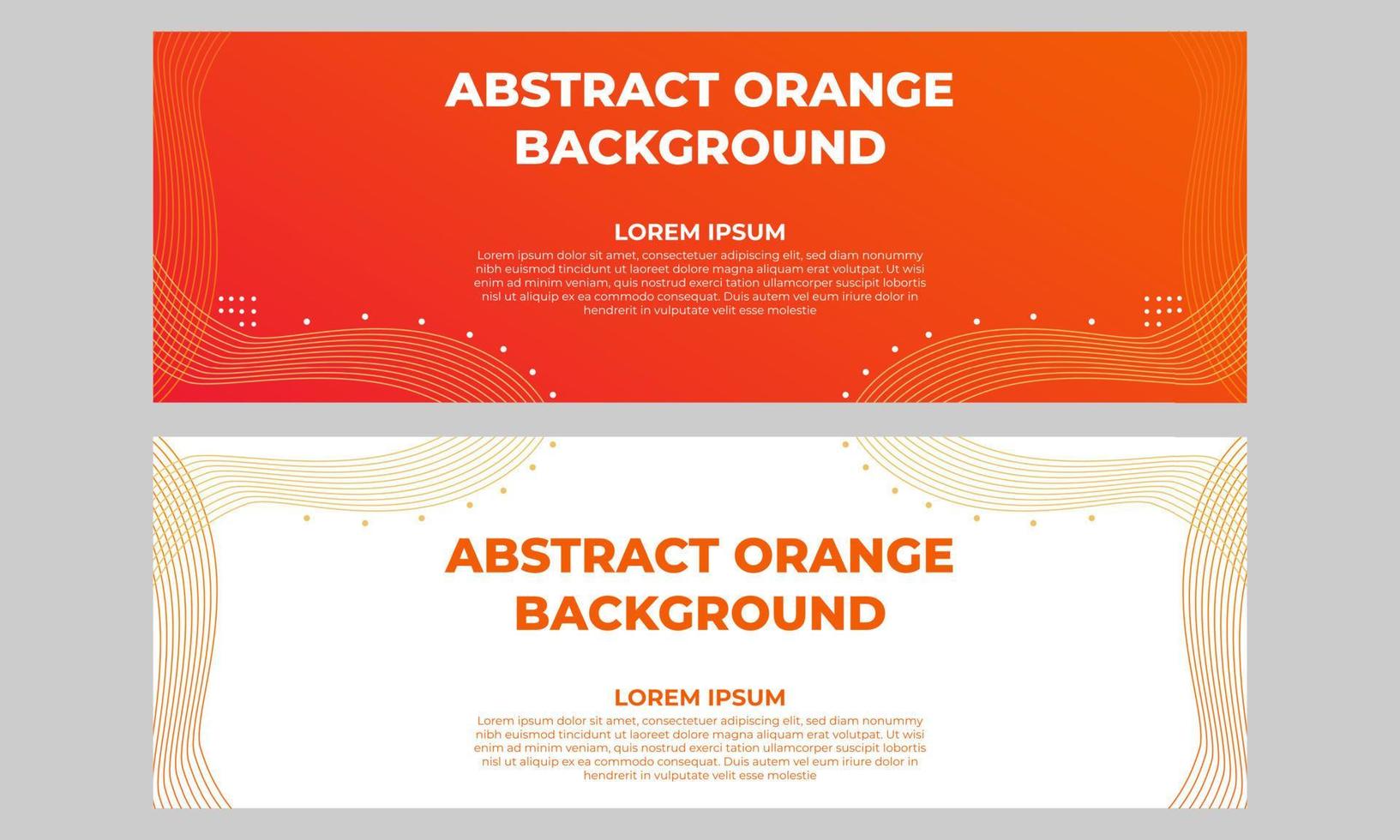 abstract orange gradient banner template vector