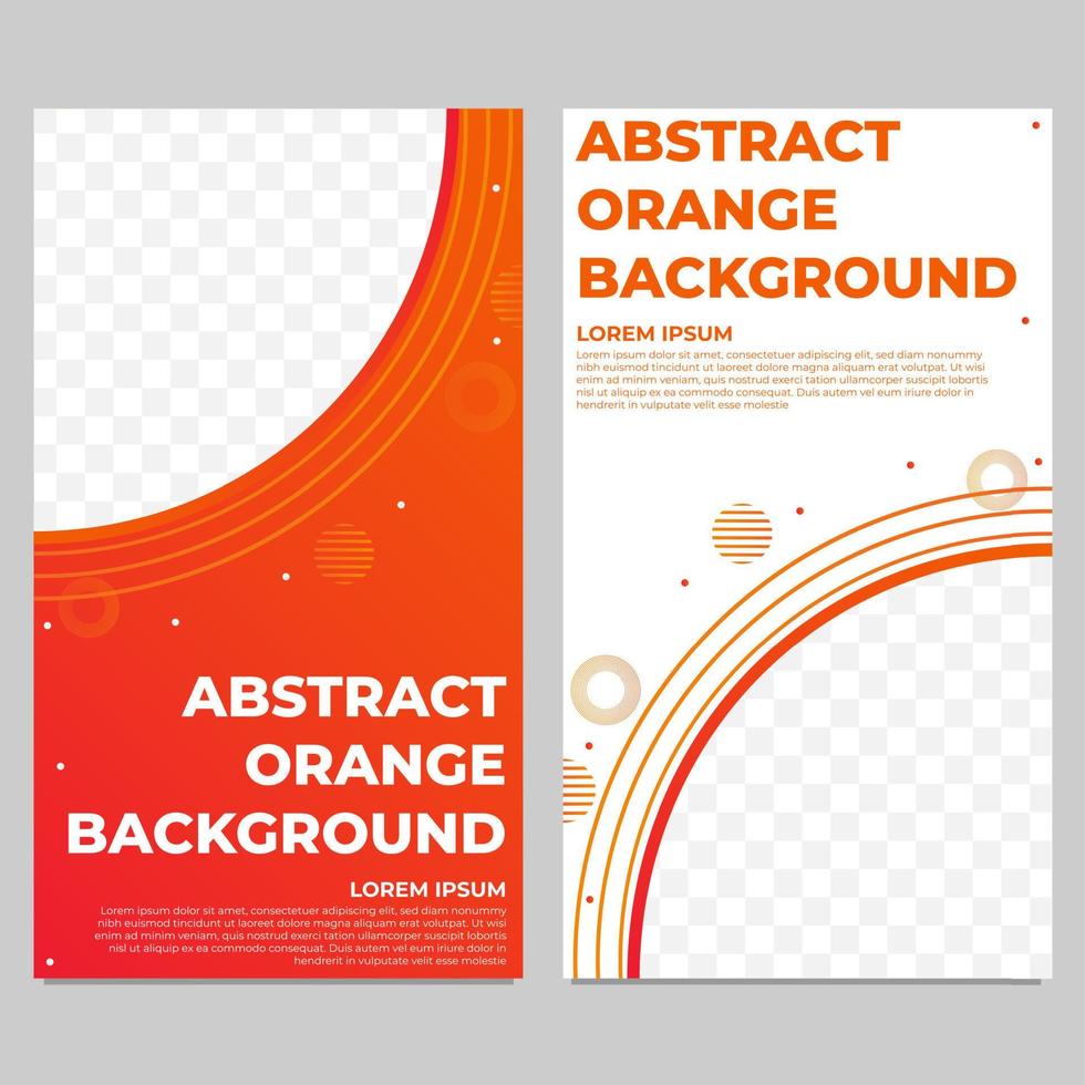 abstract orange gradient social media stories template vector