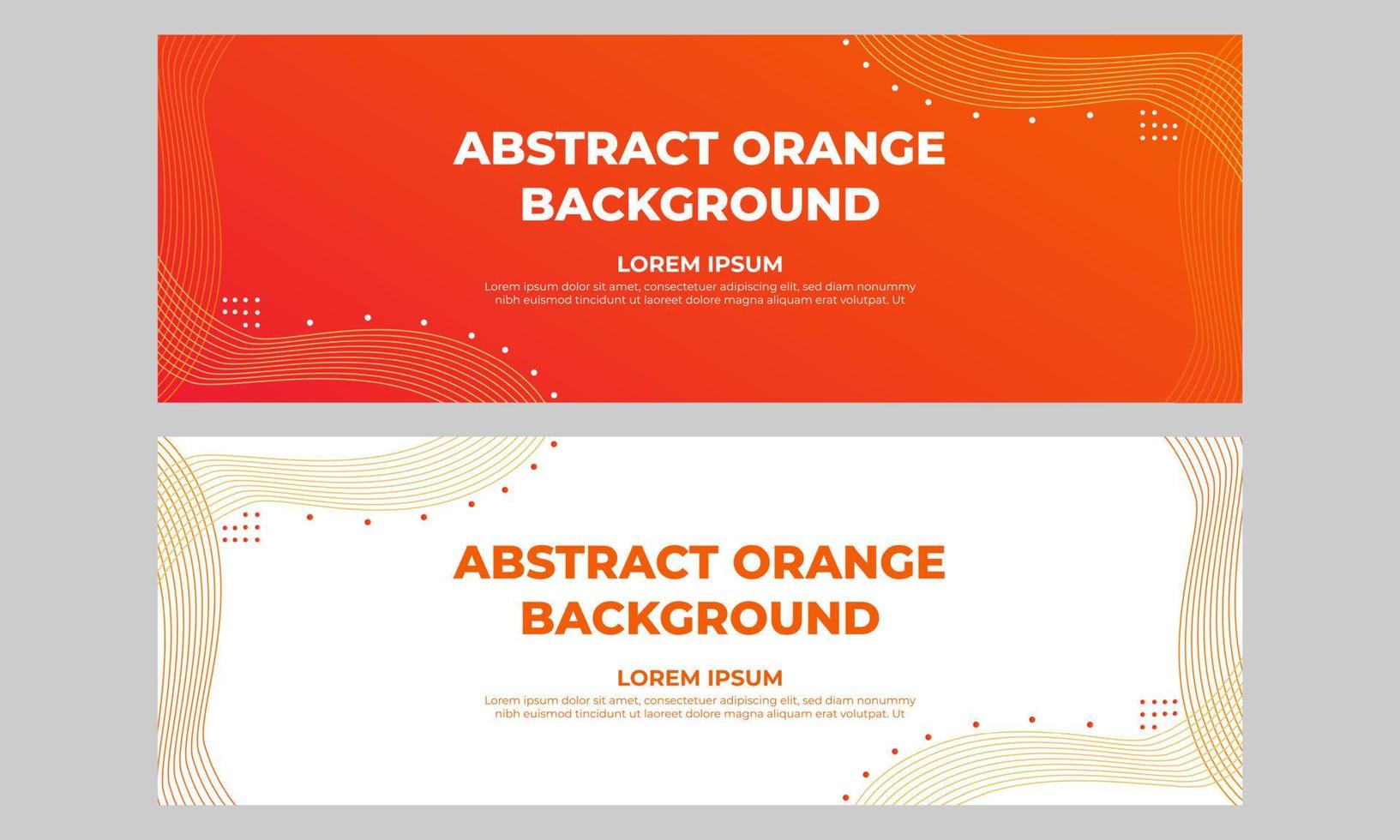 abstract orange gradient banner template vector