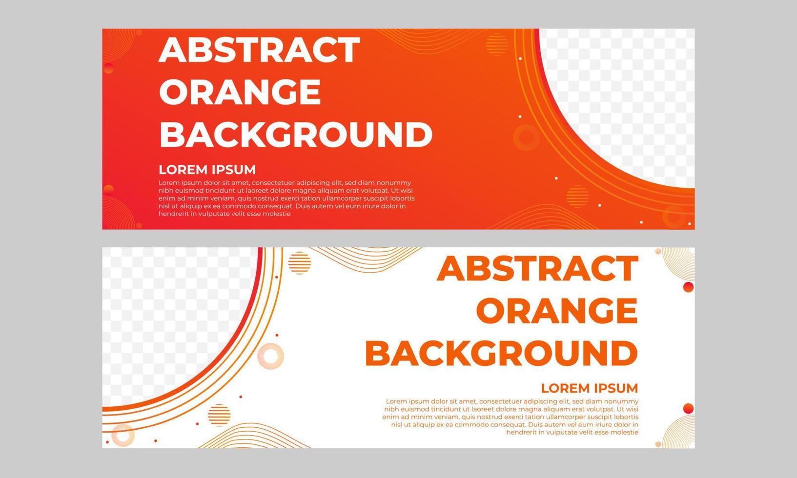 abstract orange gradient banner template vector