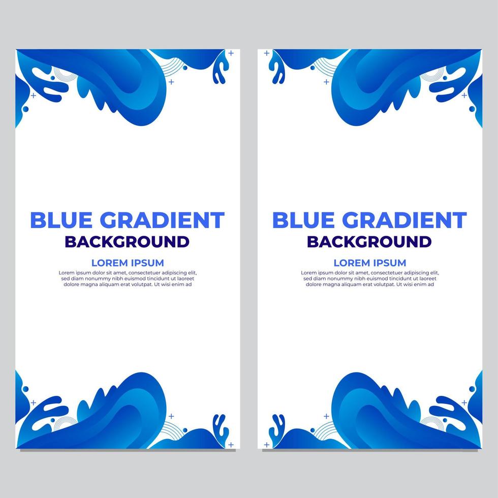 abstract blue gradient social media stories template collection vector