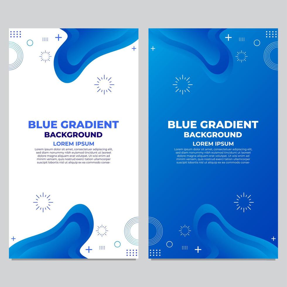 abstract blue gradient social media stories template collection vector