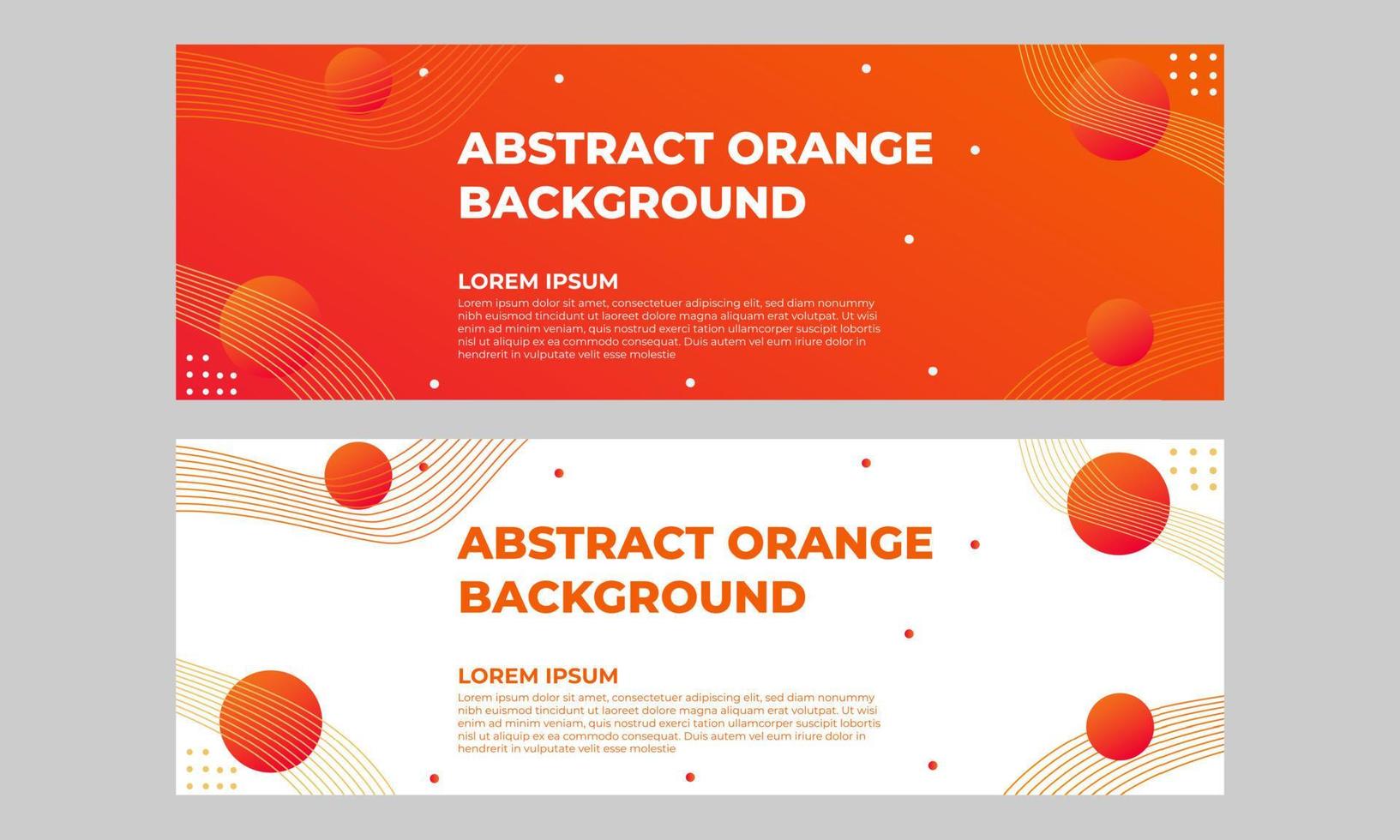 abstract orange gradient banner template vector