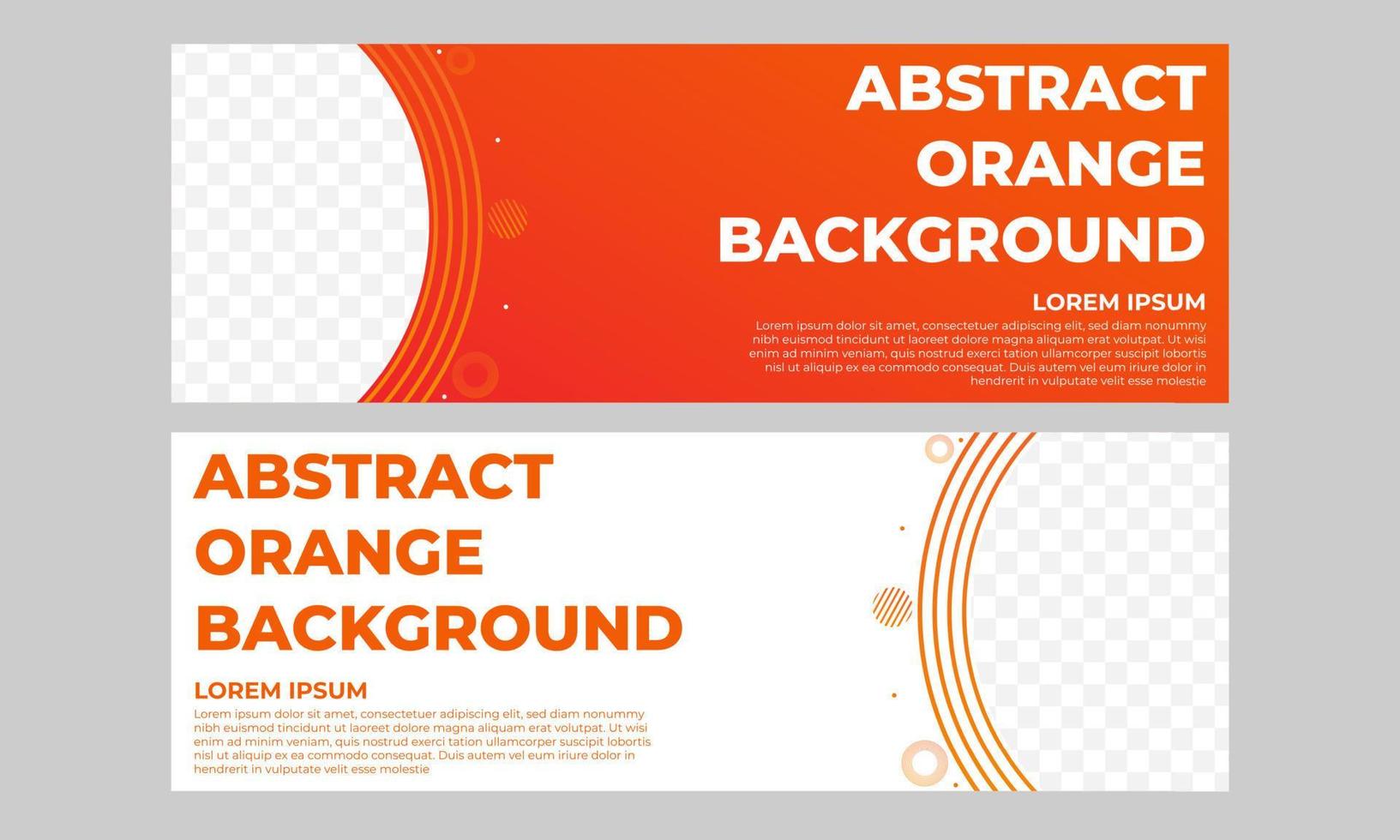 plantilla de banner degradado naranja abstracto vector