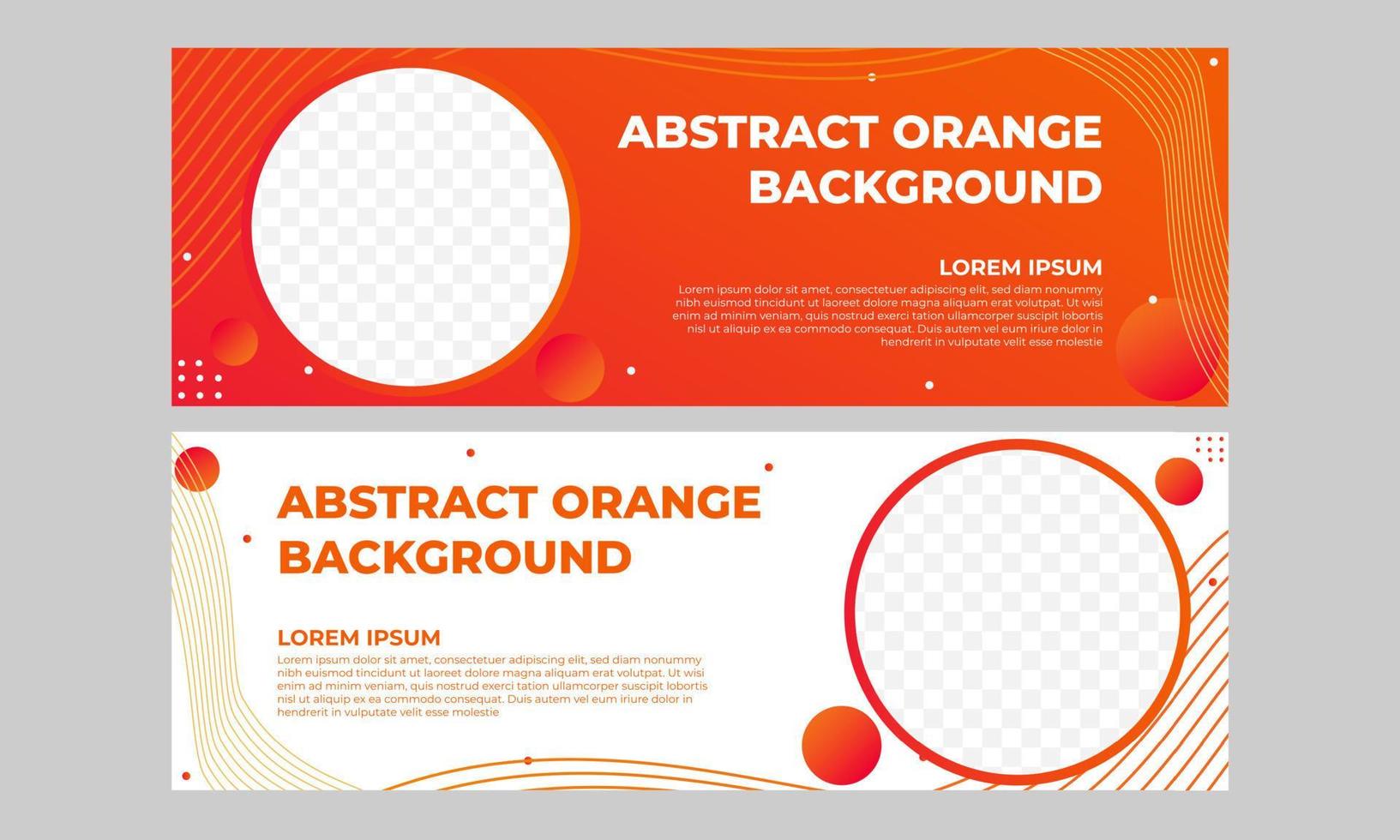 abstract orange gradient banner template vector