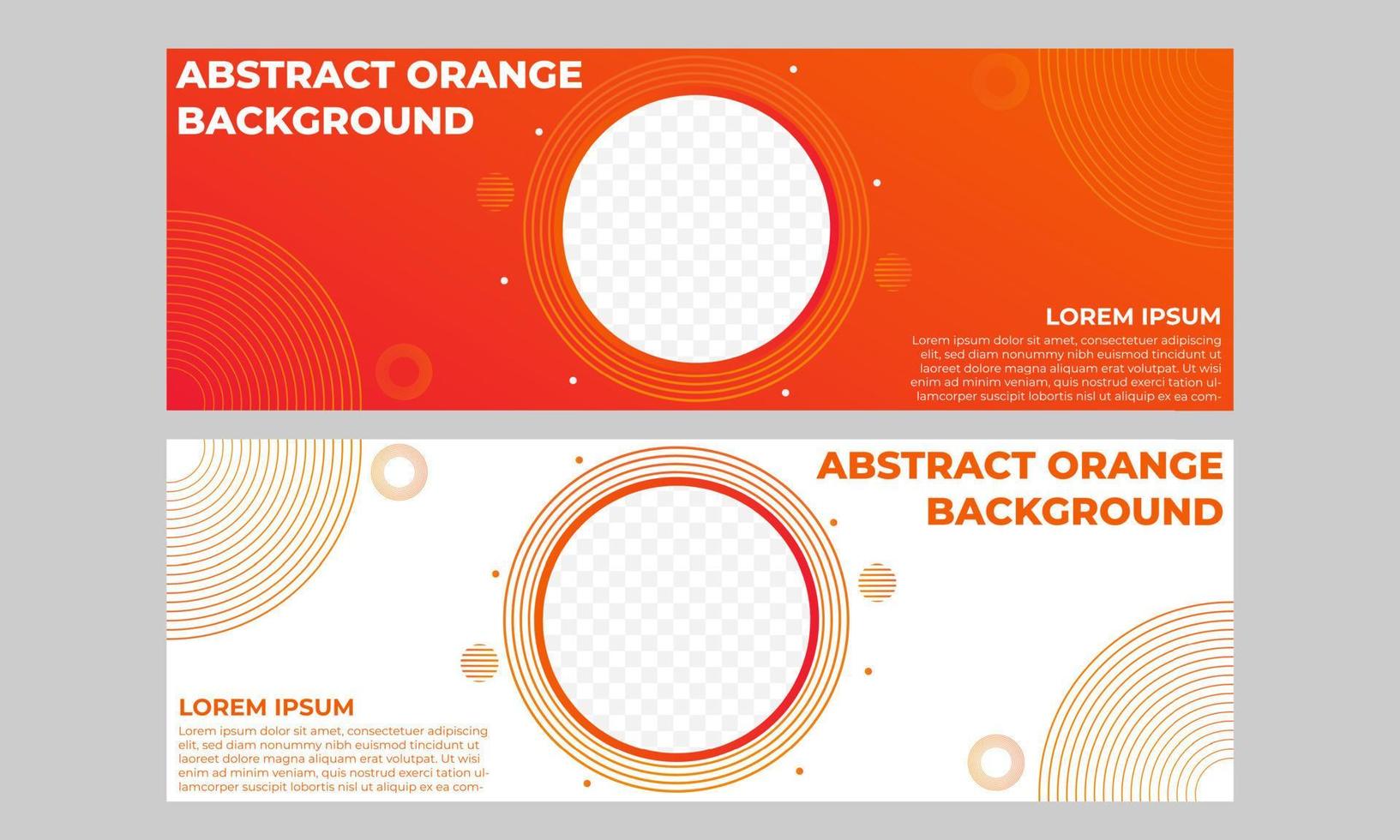 abstract orange gradient banner template vector