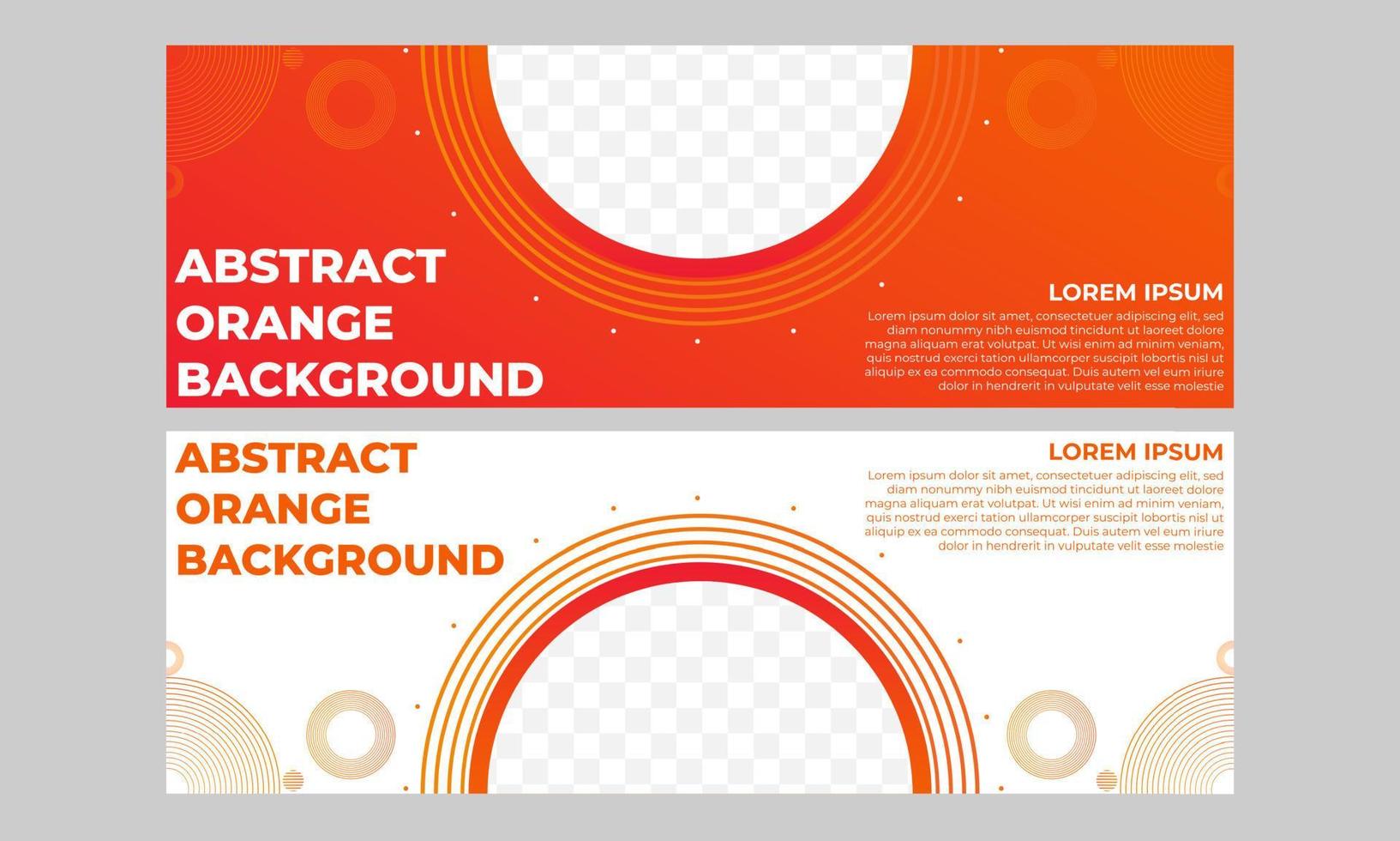 abstract orange gradient banner template vector