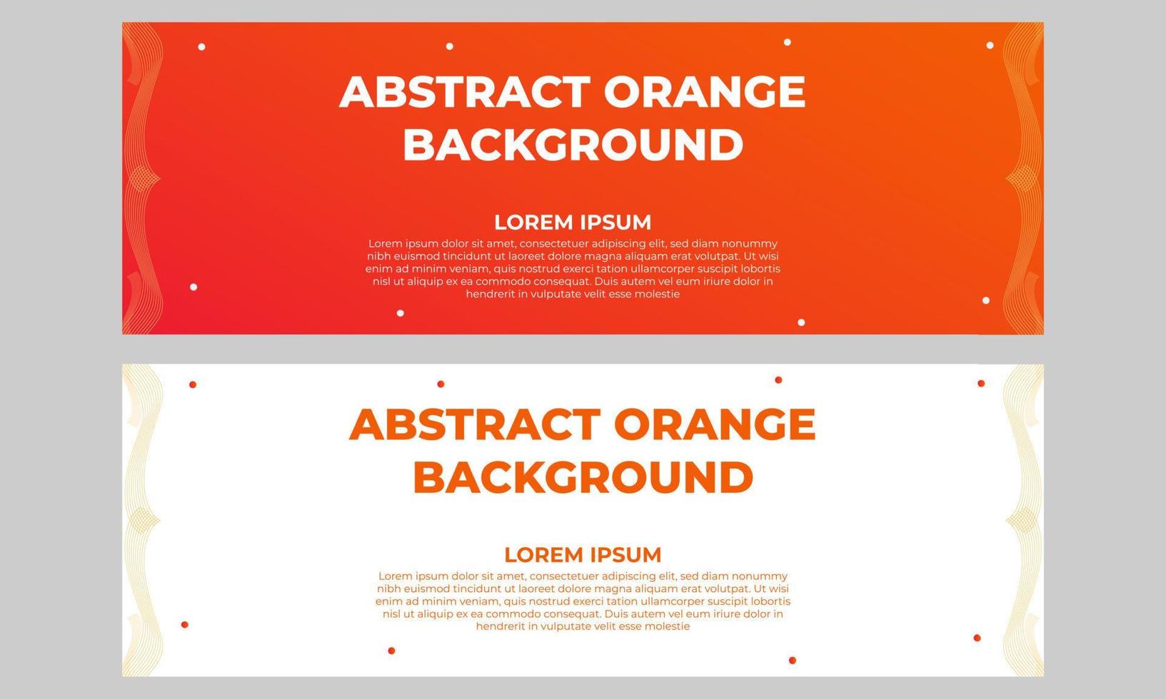 abstract orange gradient banner template vector