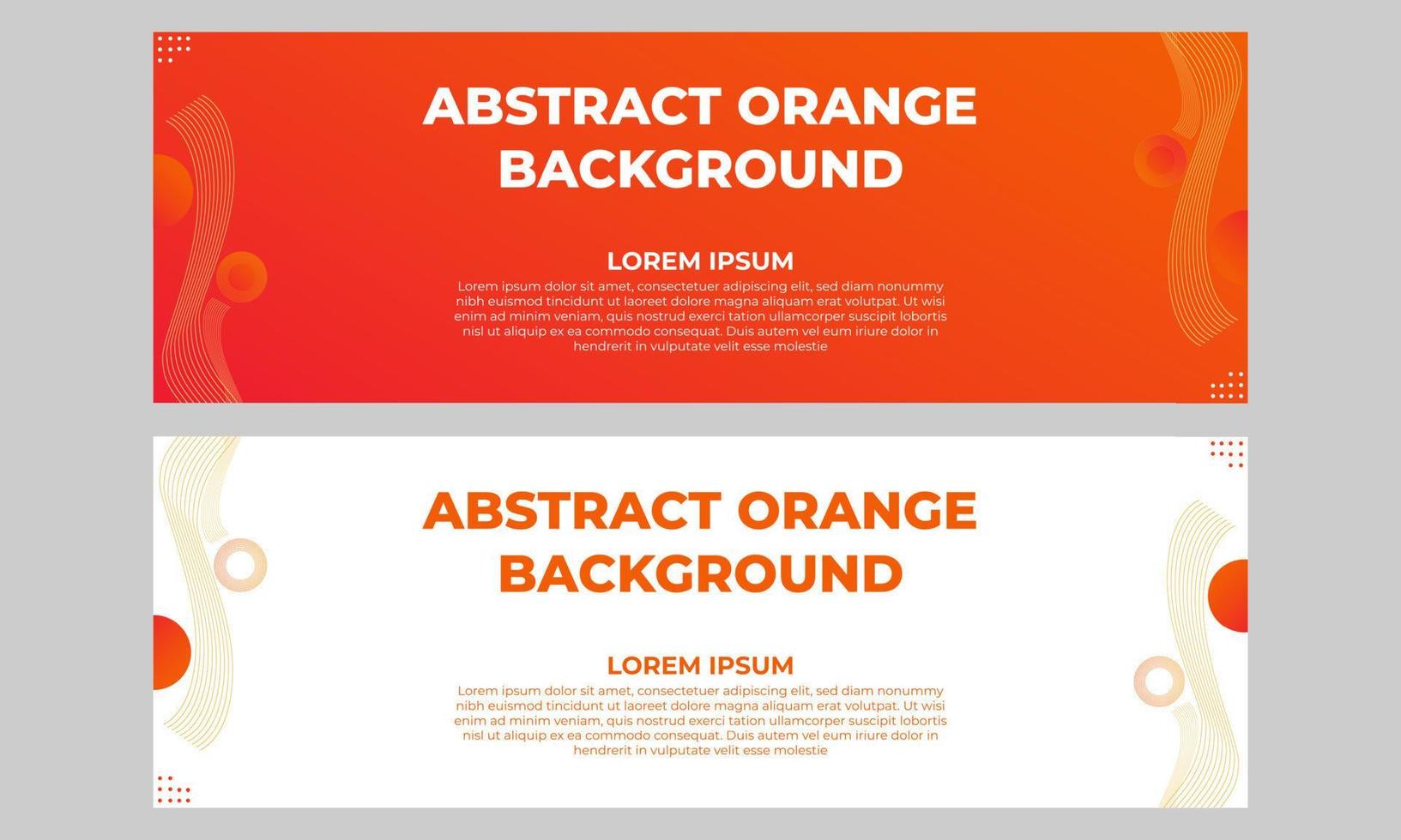 abstract orange gradient banner template vector
