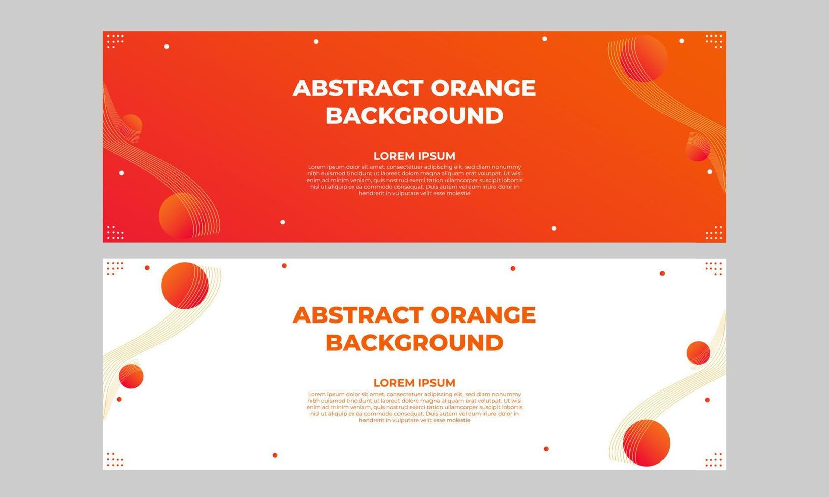 abstract orange gradient banner template vector