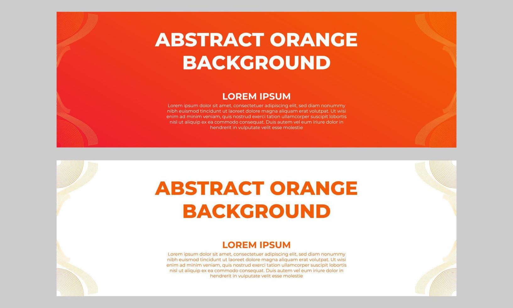 abstract orange gradient banner template vector