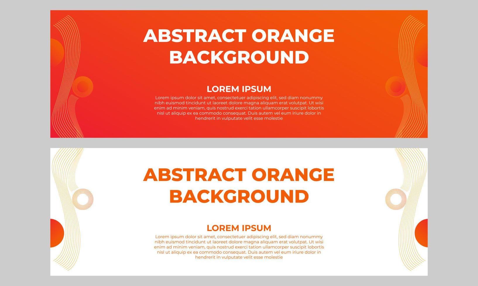 abstract orange gradient banner template vector