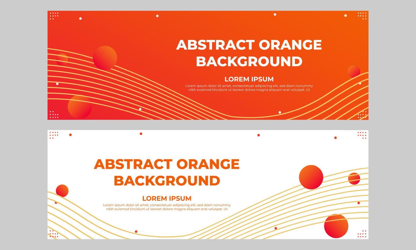 abstract orange gradient banner template vector