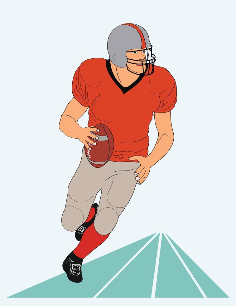 American football player vector