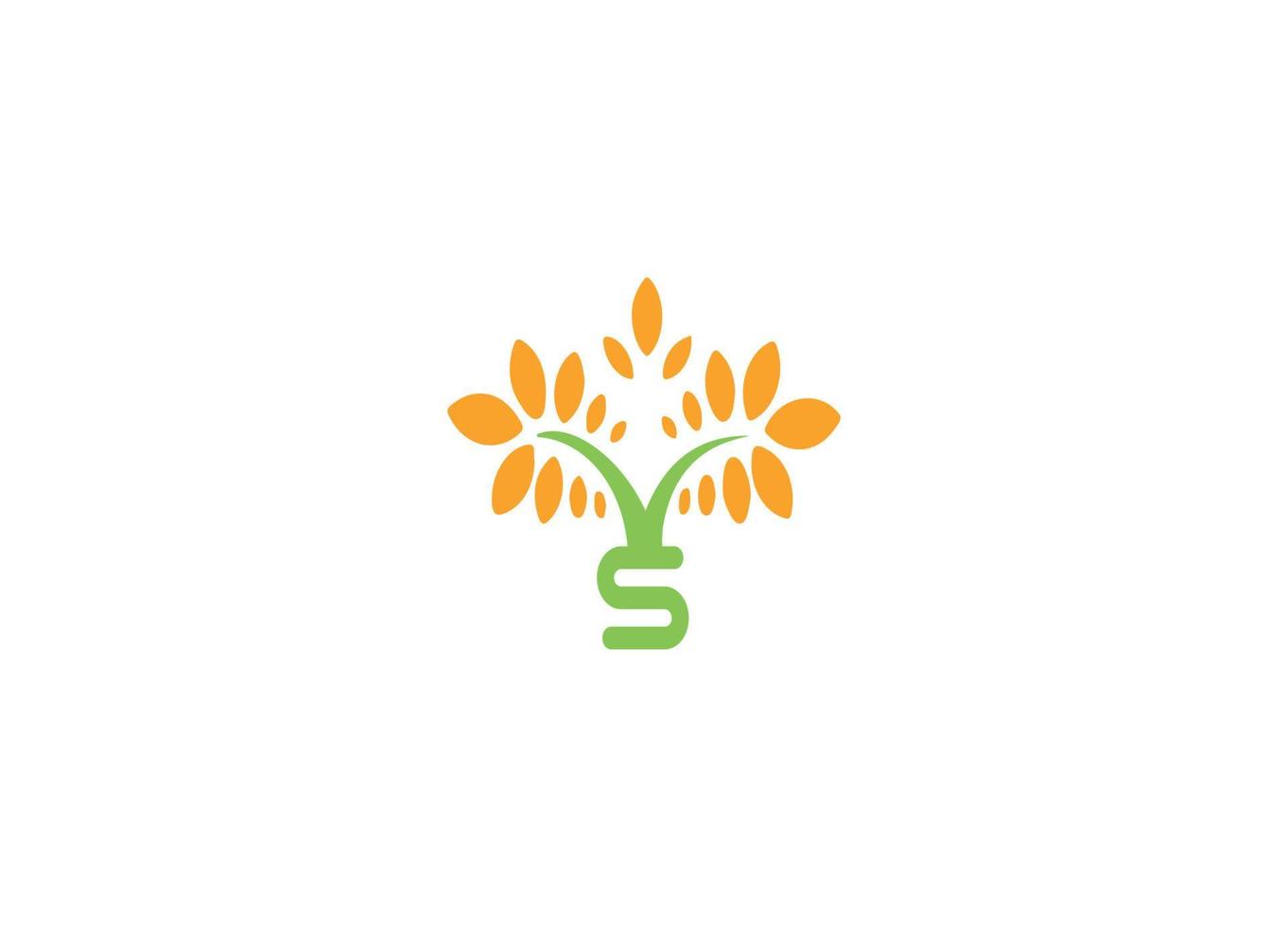 tree flower health modern logo design vector icon template with white background