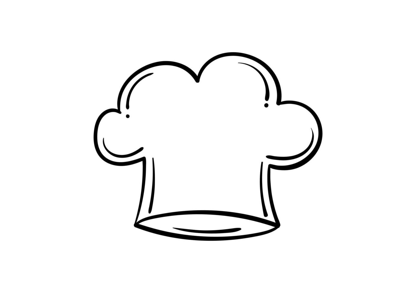 hand drawn chef hat vector