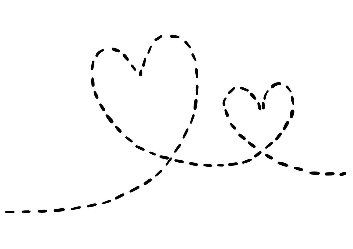 heart background in dotted line style vector