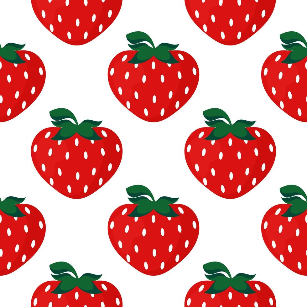 strawberry fruit seamless pattern vector