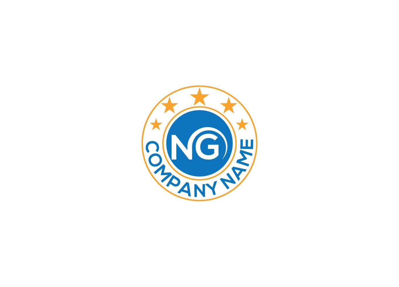 NG logo design vector template