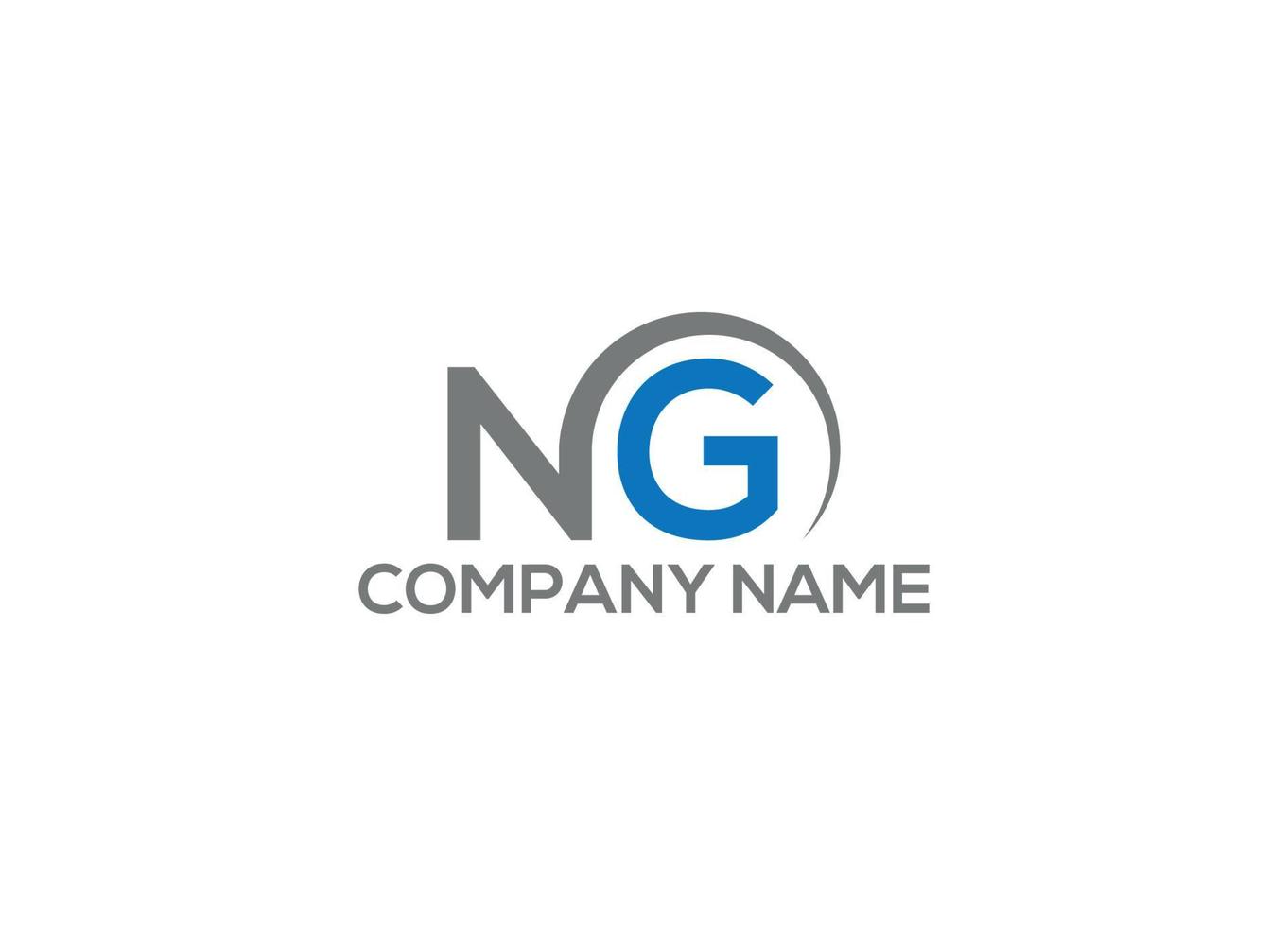 NG logo design vector template